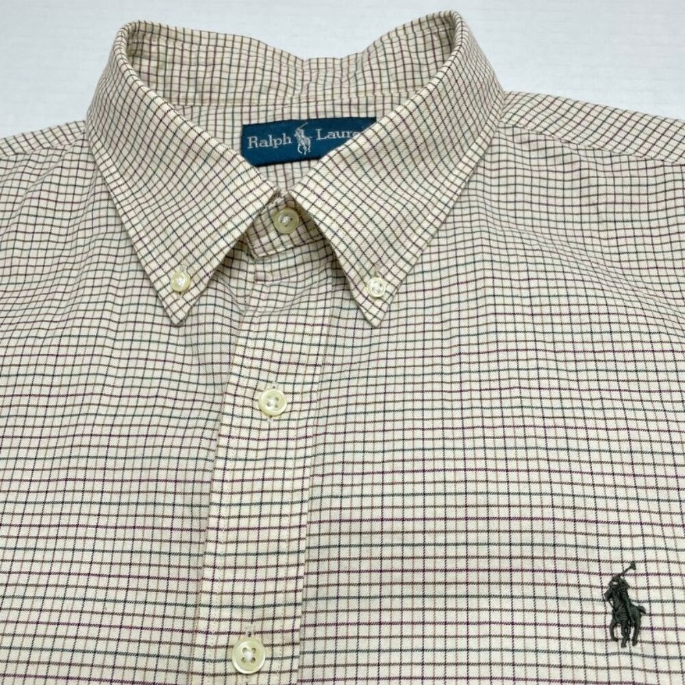 Polo Ralph Lauren Men's Casual Shirt - Beige Check - Size XXL - GUC